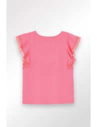 Ruffled sleeve t-shirt