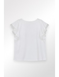 Ruffled sleeve t-shirt