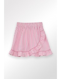 Striped skirt with ruffles