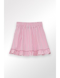 Striped skirt with ruffles