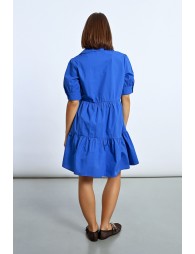 Ruffled shirt dress