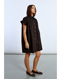 Gathered shirt dress