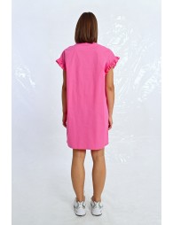 Gathered shirt dress