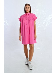 Gathered shirt dress