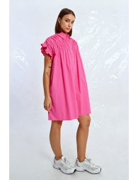 Gathered shirt dress