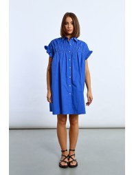 Gathered shirt dress