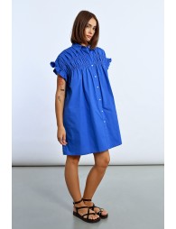 Gathered shirt dress