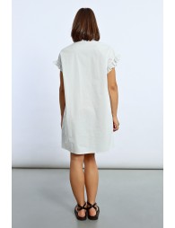 Gathered shirt dress