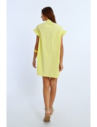 Gathered shirt dress