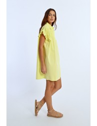 Gathered shirt dress