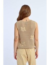 Crochet polo shirt