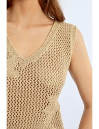 Crochet polo shirt