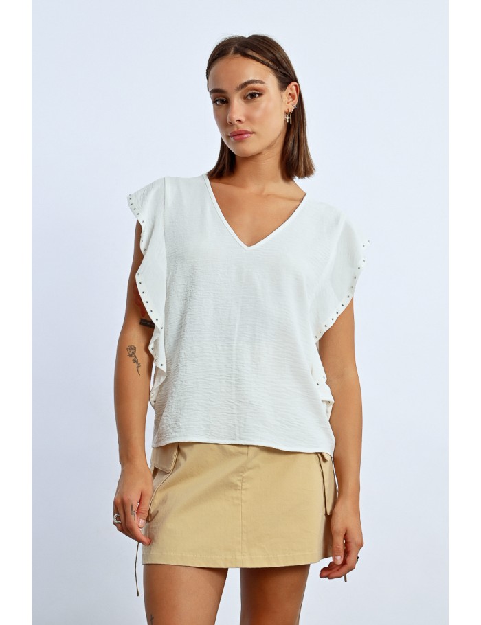 Ruffled T-shirt