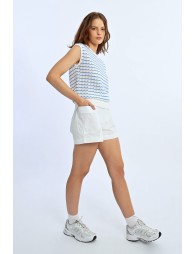 Striped polo shirt