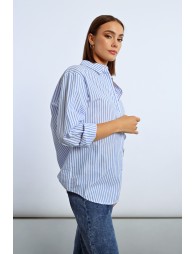 Oversized iridescent striped shirt