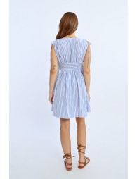 Short iridescent striped dress