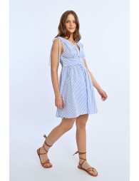 Short iridescent striped dress