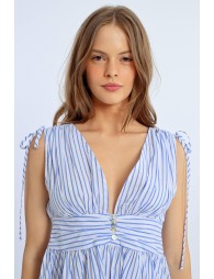 Short iridescent striped dress