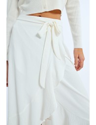 Ruffled wrap skirt