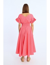 Long dress, multiple ruffles