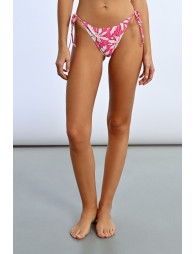 Printed tie bikini bottoms