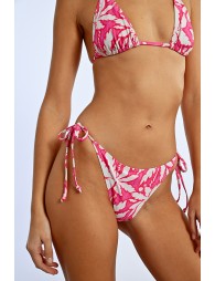 Printed tie bikini bottoms