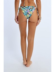 Printed tie bikini bottoms