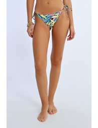 Printed tie bikini bottoms