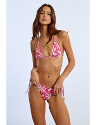 Top de bikini de triangulo estampado floral