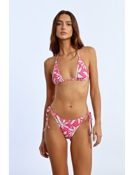 Top de bikini de triangulo estampado floral