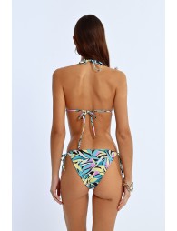 Top de bikini de triangulo estampado floral