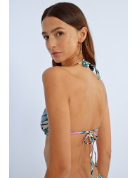 Top de bikini de triangulo estampado floral