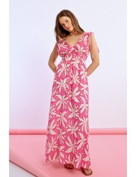 Long, flowing, printed dress