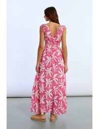 Long, flowing, printed dress