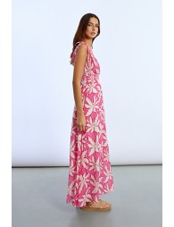 Long, flowing, printed dress