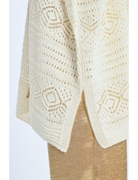 Open crochet kimono