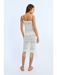 Fringed crochet dress