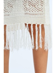 Fringed crochet dress