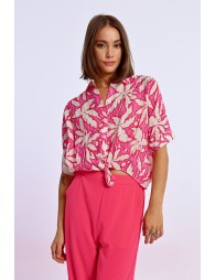 Chemise courte à nouer