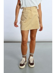 Straight mini skirt with cargo pockets