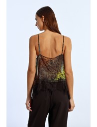 Lace embroidered camisole