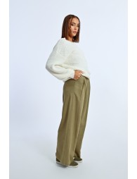 Pleated linen pants