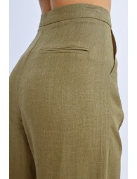 Pleated linen pants