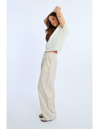 Pleated linen pants