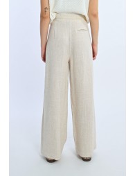 Pleated linen pants