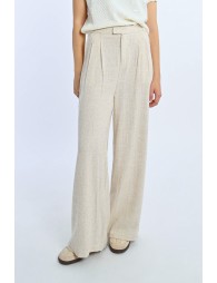 Pleated linen pants