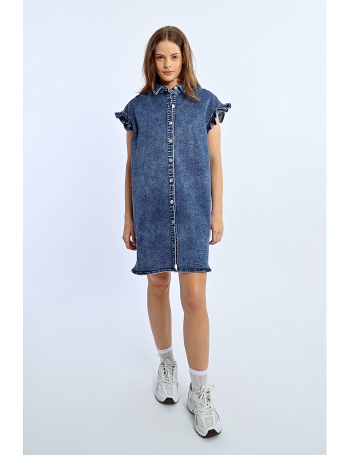 Robe chemise en jean