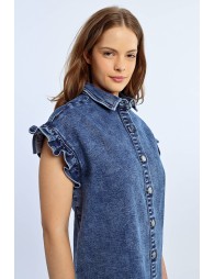 Robe chemise en jean