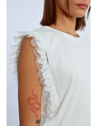 T-shirt à dentelle