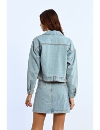 Rhinestone denim jacket